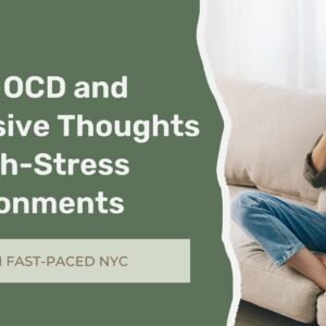 Person experiencing anxiety and intrusive thoughts while walking through New York City, illustrating the impact of Harm OCD in a fast-paced urban environment.