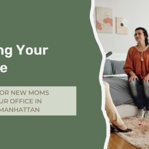New mother meeting with other moms in Flatiron Manhattan while spending time with young children in a family-friendly community space