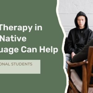 International student in New York City exploring the benefits of therapy in their native language for emotional support and cultural connection