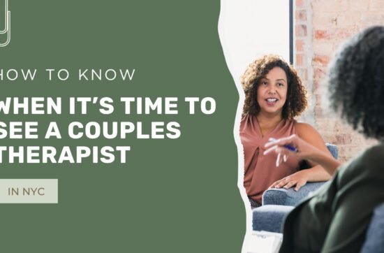 Couple discussing relationship challenges during a couples therapy session in NYC with a licensed therapist