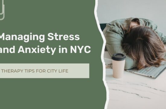 Person experiencing stress and anxiety while working at a desk in New York City