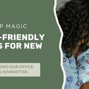 New mothers meeting with their babies at a family-friendly café in Flatiron, Manhattan