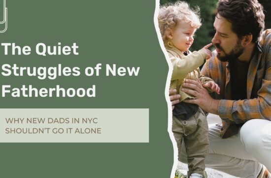 New father holding his baby while adjusting to the emotional and practical challenges of early parenthood.