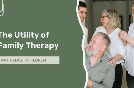 Adult family members participating in a family therapy session to improve communication and strengthen relationships