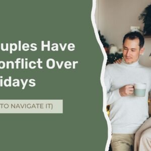 Couple experiencing relationship conflict and emotional tension during the holiday season.