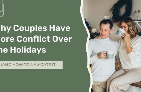 Couple experiencing relationship conflict and emotional tension during the holiday season.