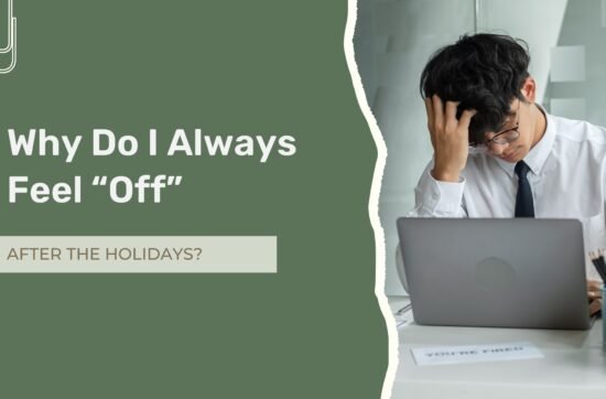Person experiencing post-holiday depression and emotional fatigue after the holiday season in New York City