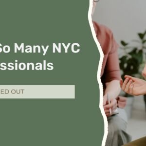 Professional experiencing burnout and workplace stress in New York City, representing mental health challenges faced by NYC professionals